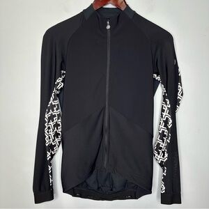 Assos Men’s Black Logo Print Full Zip Ritter Kapsel Mille GT Cycling Jacket M